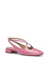 Slingback 'Two for Love' with heart-shaped cutout in patent leather