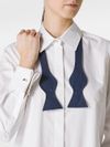 Laser cotton shirt with bow tie