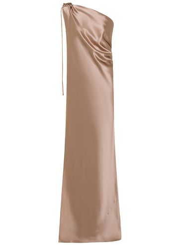 Opera one-shoulder silk dress