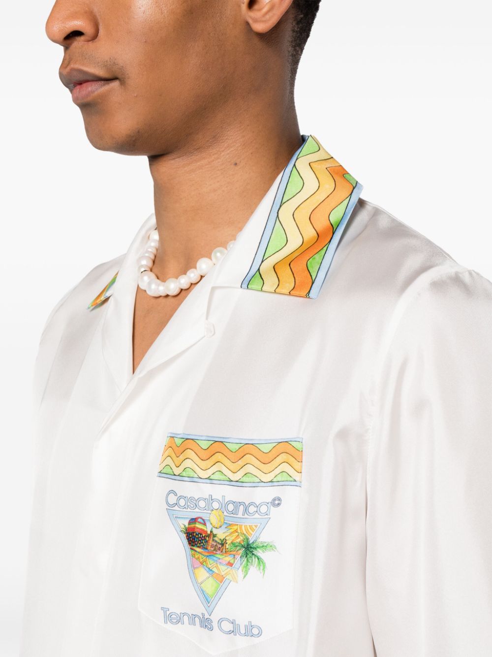 Afro Cubism Club shirt in satin
