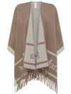 Hilde Wool Cape with Fringes