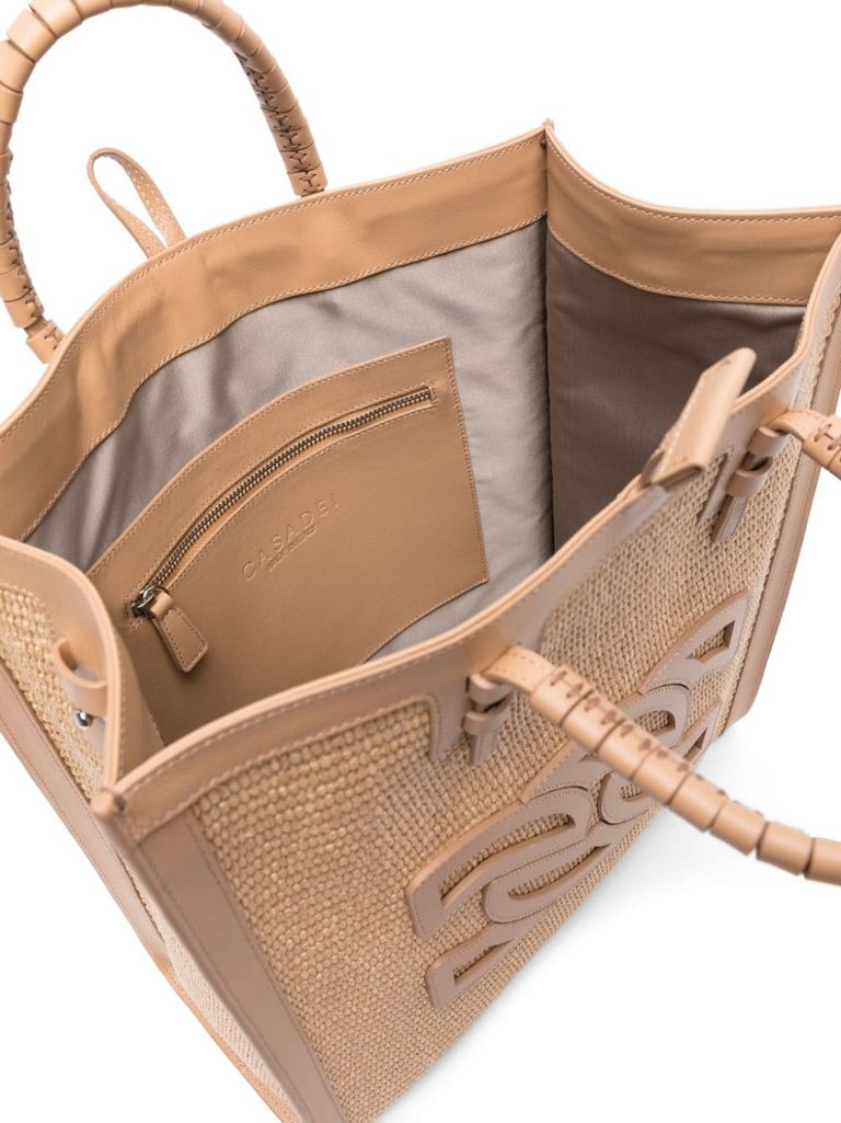Mini Beauvirage Shopper bag in raffia