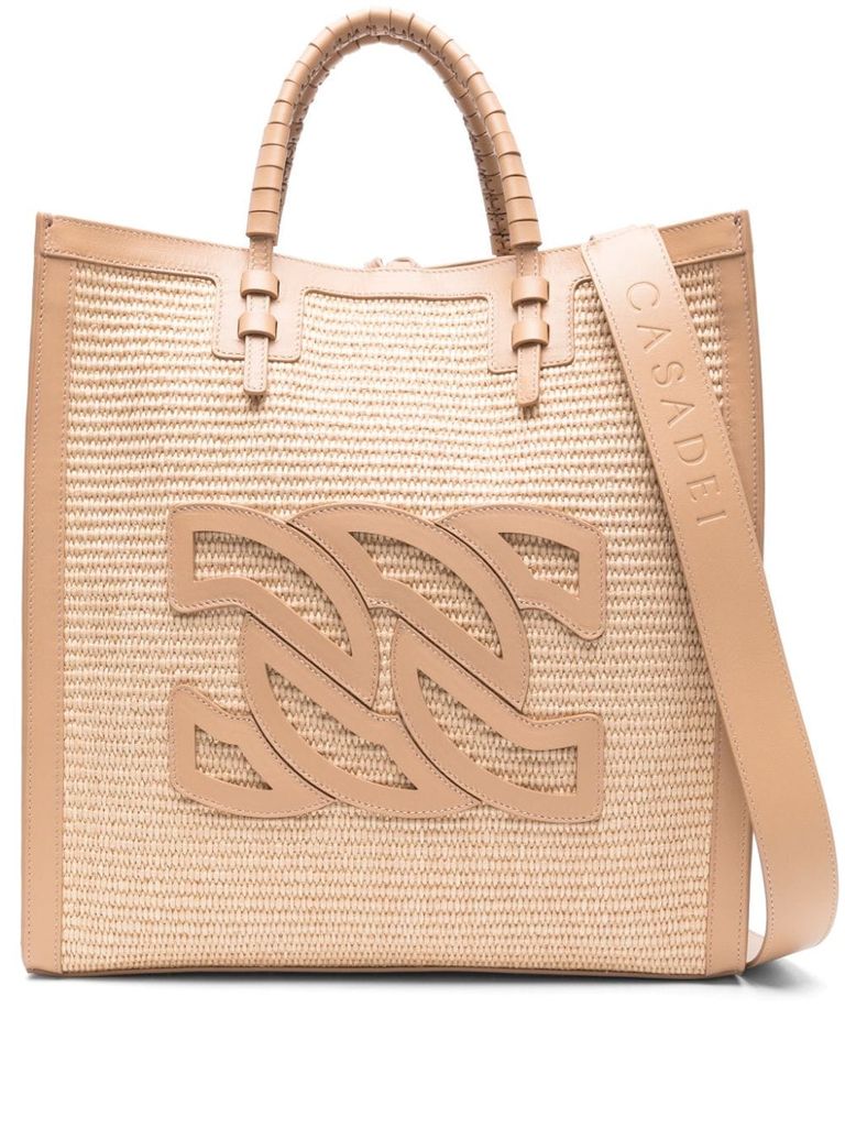トートバッグ Casadei Shopper Mini Beauvirage Shopper bag in raffia