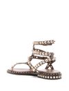 Play leather sandals with decorations