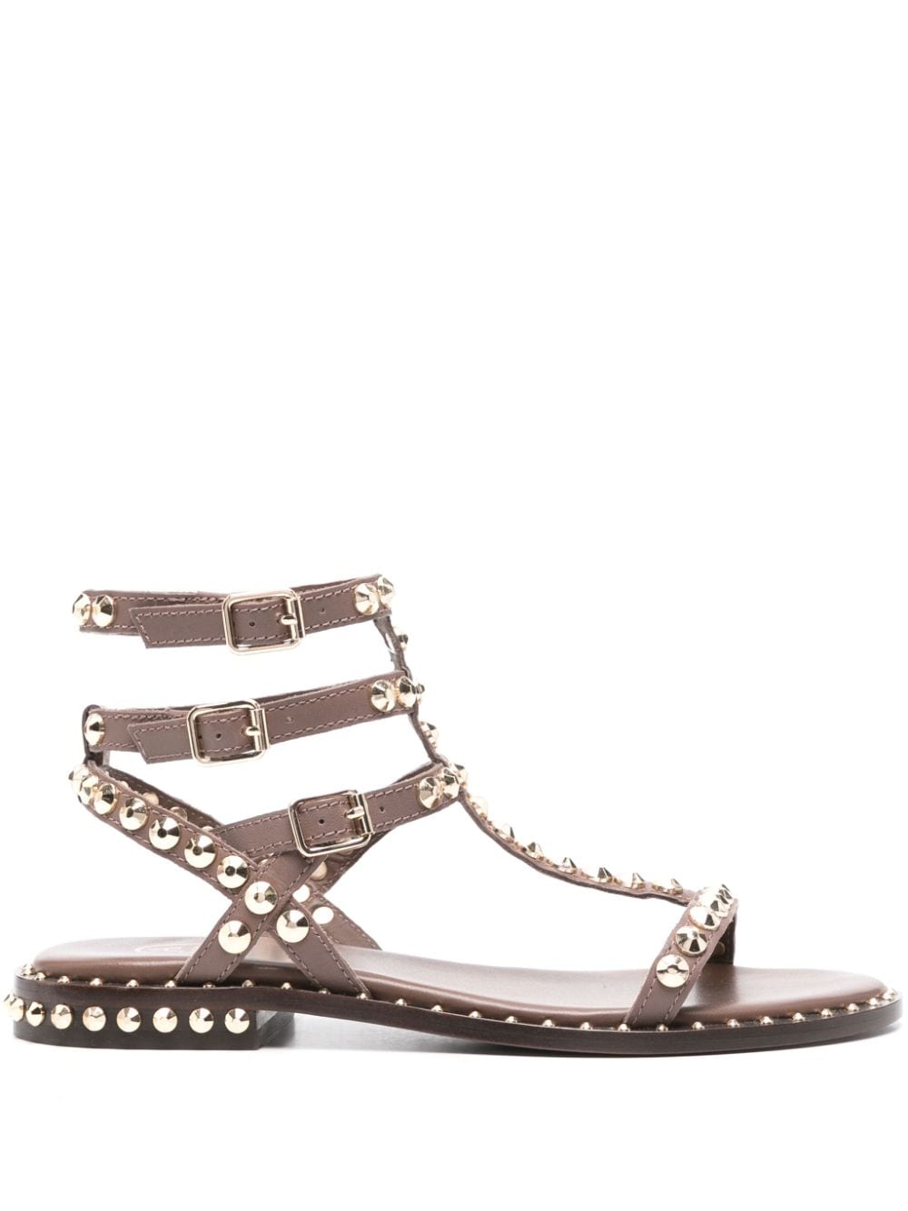 Play leather sandals with decorations
