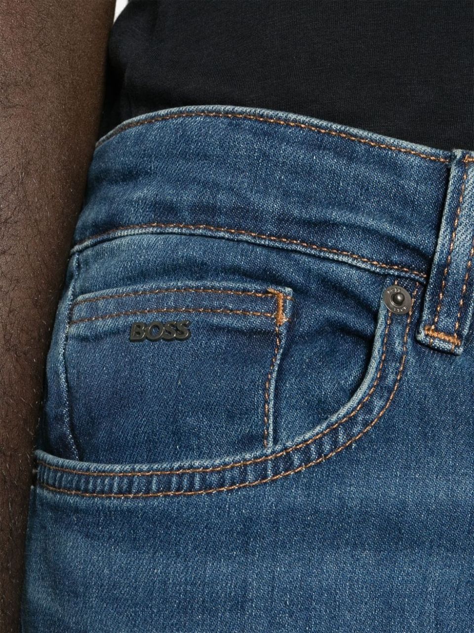 Jeans taglio slim in cotone elasticizzato