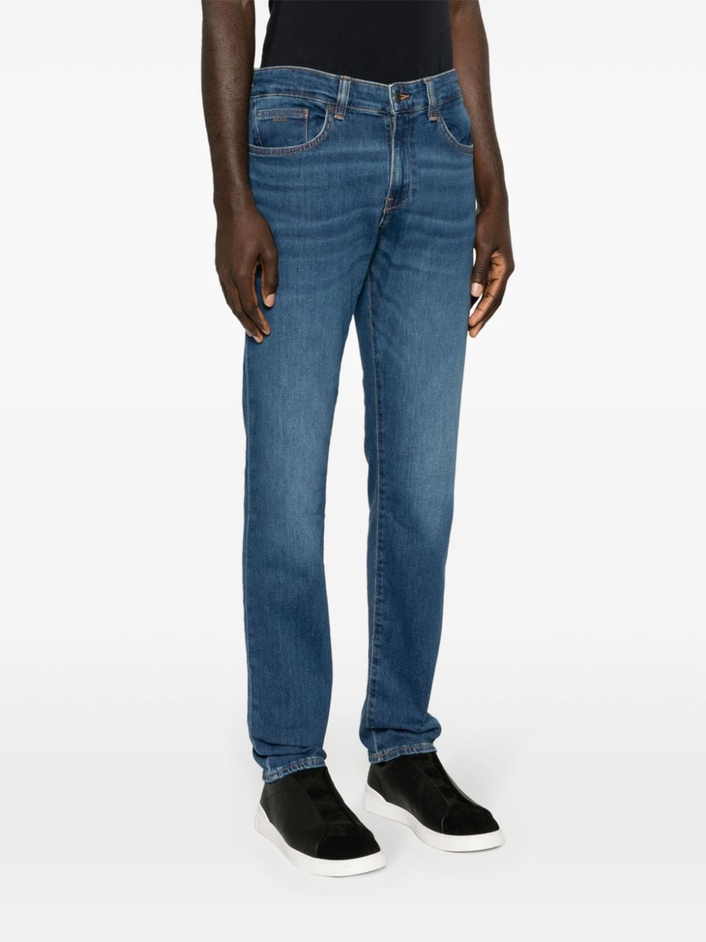 Slim-fit stretch cotton jeans