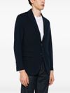 Cotton blend blazer with chest welt pocket