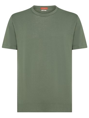 Crewneck short-sleeved cotton T-shirt