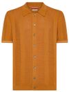 Short-sleeved cotton polo with buttons