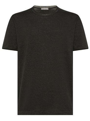 Short-sleeved linen T-shirt