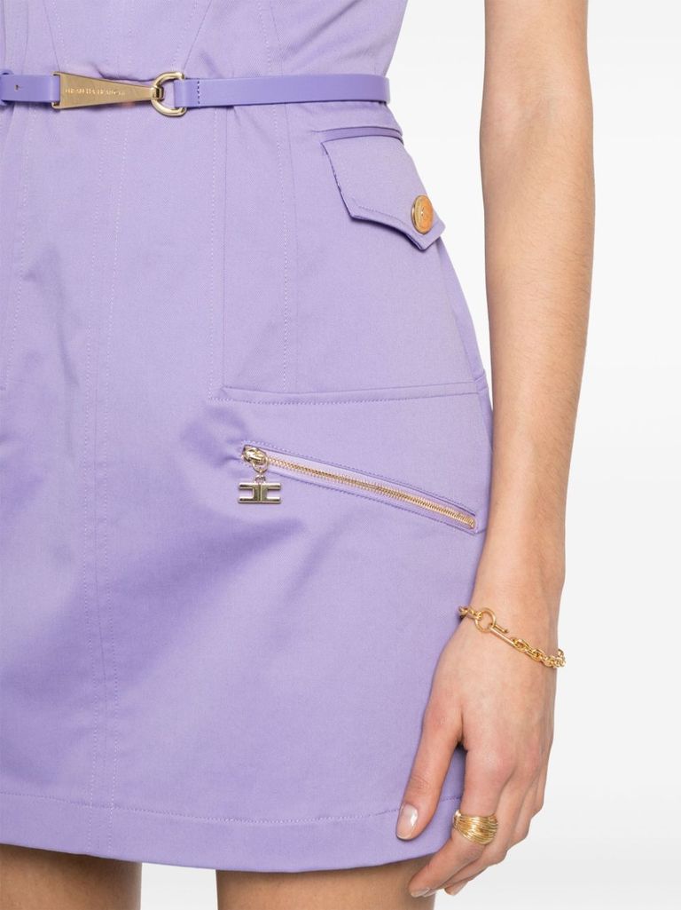 Cotton mini dress with pockets