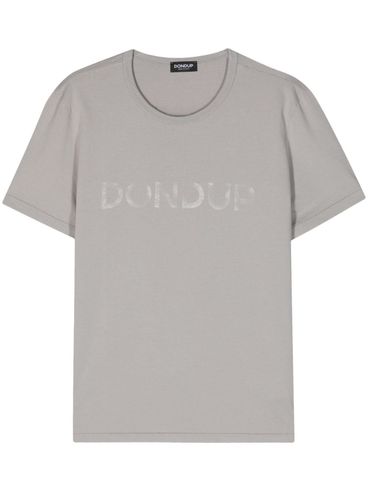 Short-sleeved cotton T-shirt with logo print