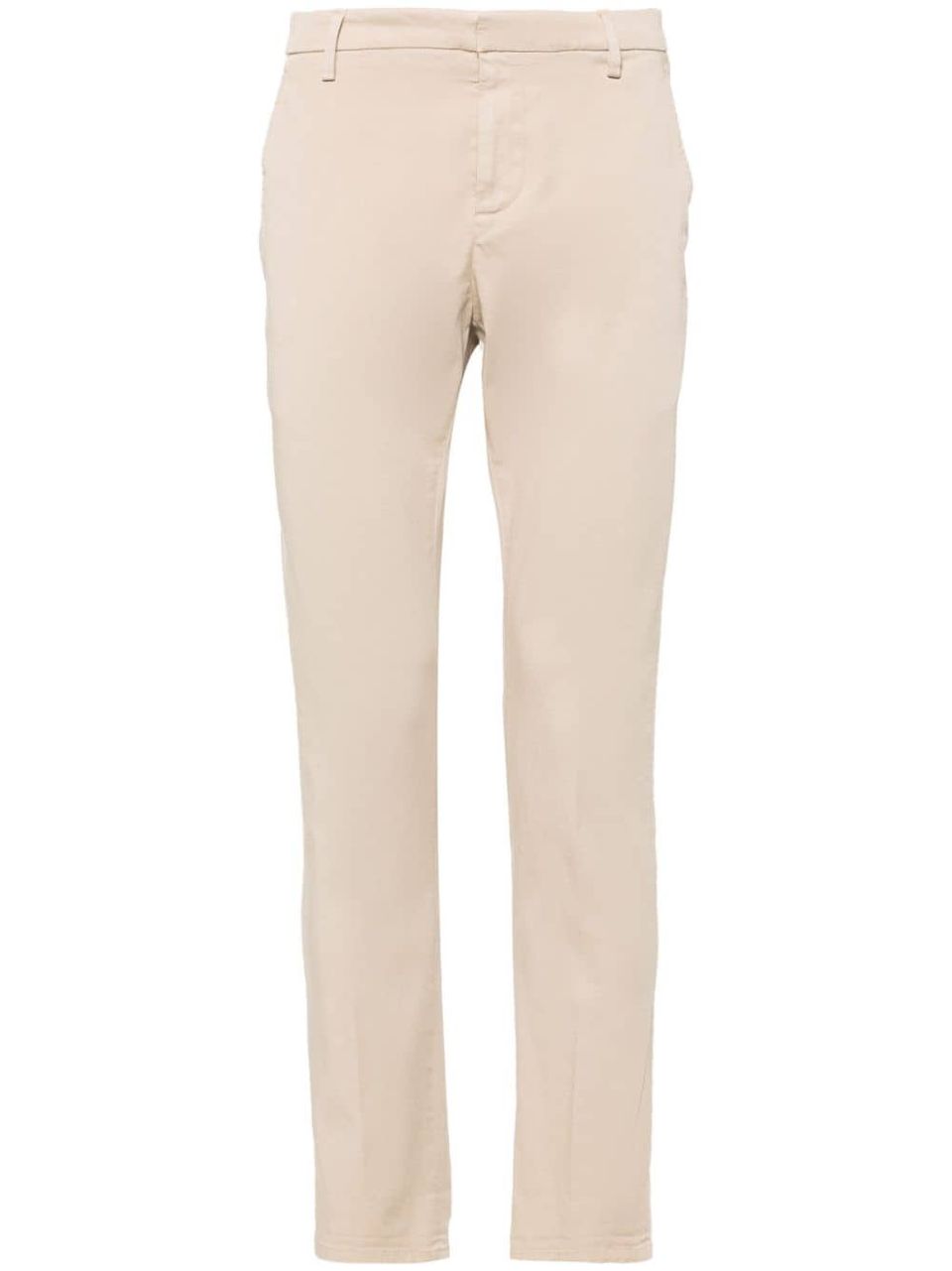 Low-waisted tapered chino pants