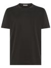 Crew-neck short-sleeved cotton T-shirt