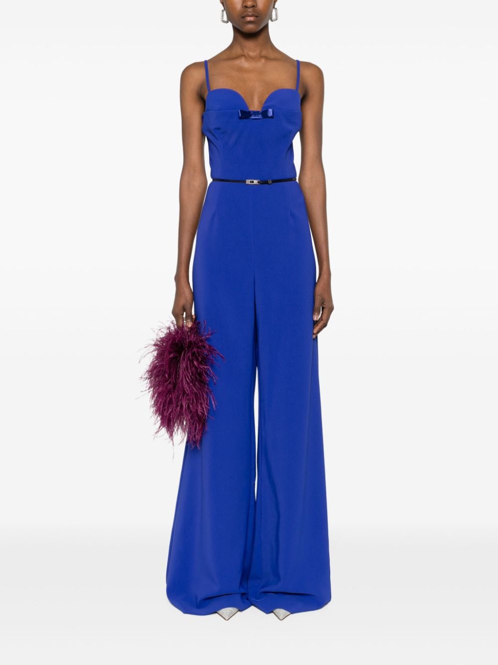 Wide-leg jumpsuit with bow