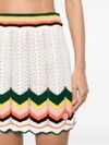 Chevron Pattern and Scalloped Hem Cotton Mini Skirt
