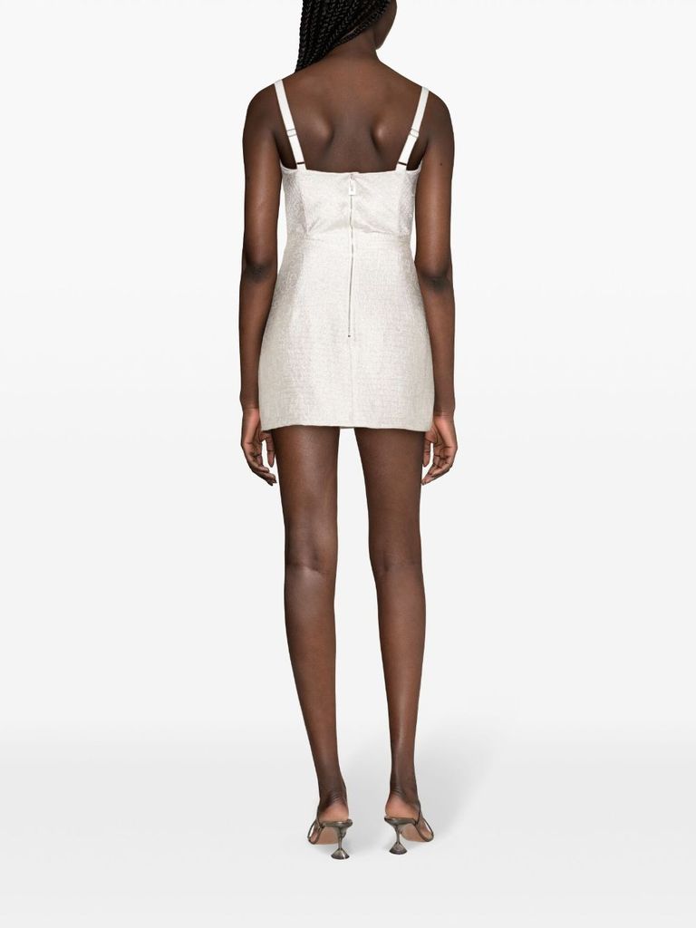 ELISABETTA FRANCHI ツイード ワンピース Short tweed dress with lurex detail, sleeveless
