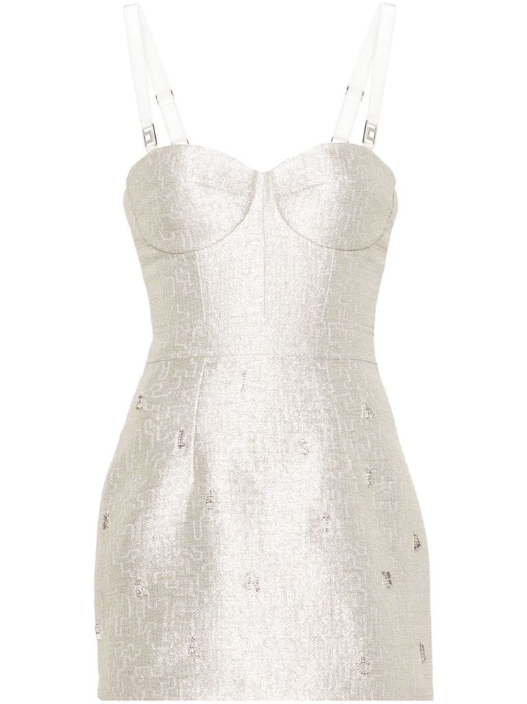 ELISABETTA FRANCHI ツイード ワンピース Short tweed dress with lurex details