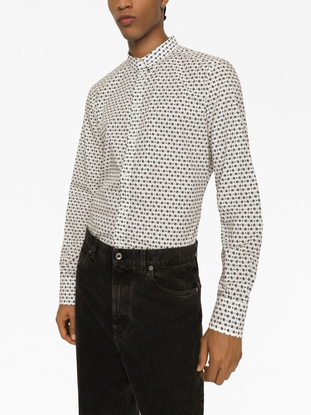 Long sleeve shirt with DG print in cotton