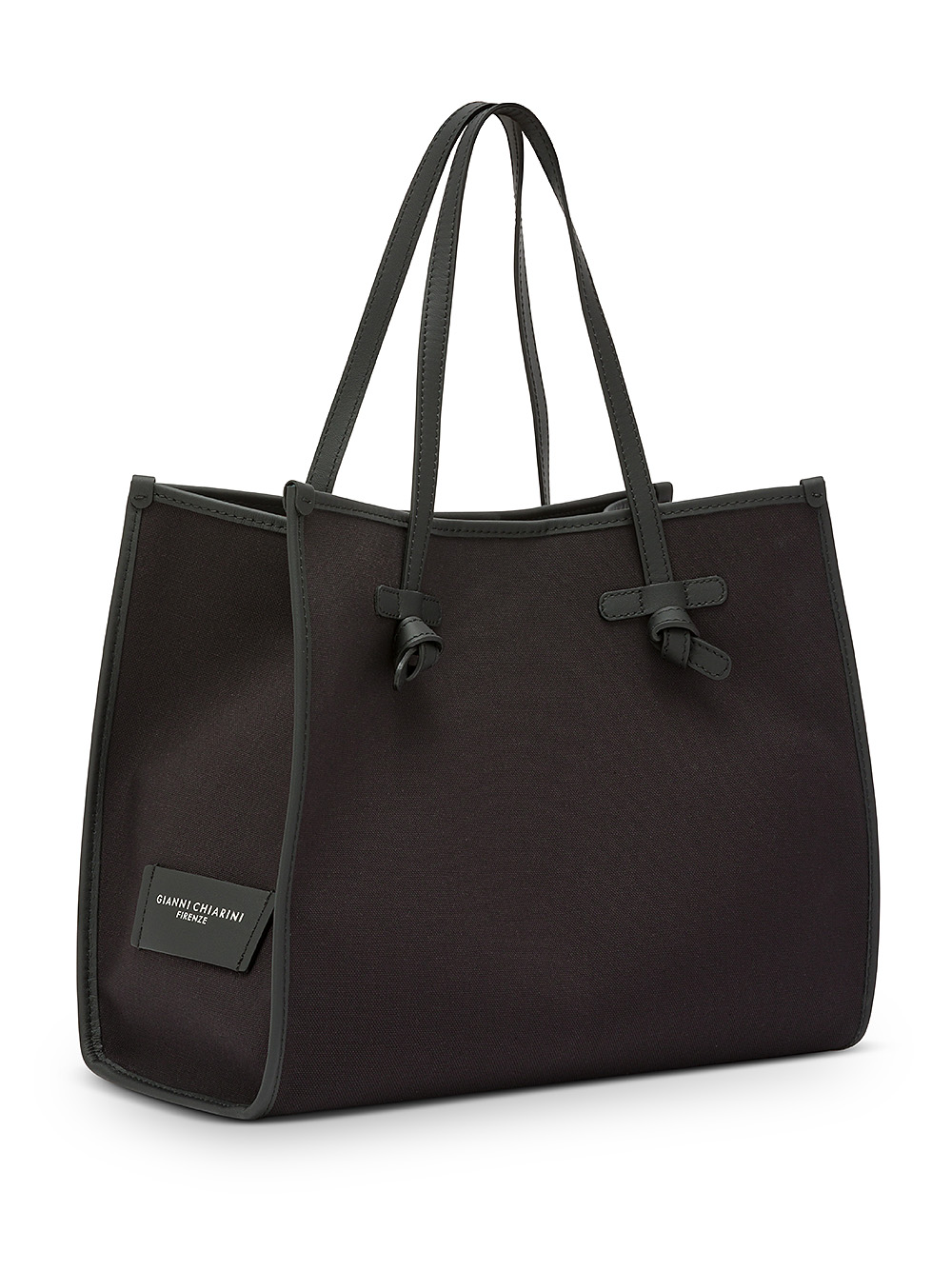 Marcella Borsa Chiarini Nera Marcella Shopping Bag In Cotton With