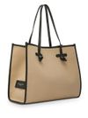 Marcella shopping bag in cotton with contrasting trim