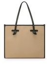Marcella shopping bag in cotton with contrasting trim