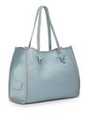 Marcella leather shopping bag with contrasting trim