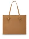 Marcella leather shopping bag with contrasting trim