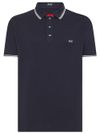 Cotton polo shirt with stripes and logo