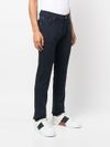 Medium-rise slim fit stretch cotton jeans