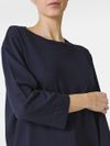 Cotton crew neck three-quarter sleeve sweater