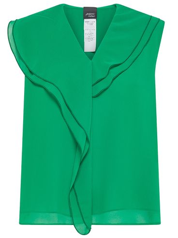 Georgette Paggio blouse with V-neck