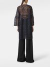 Anfora coat in macramé lace with pattern