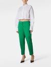 Orel slim cotton satin trousers