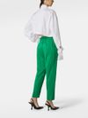 Orel slim cotton satin trousers