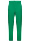 Orel slim cotton satin trousers