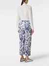 Condor trousers in viscose and linen with floral print