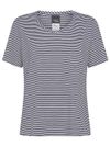 Sir viscose T-shirt with striped pattern