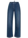 Opzione cotton fleece denim effect trousers