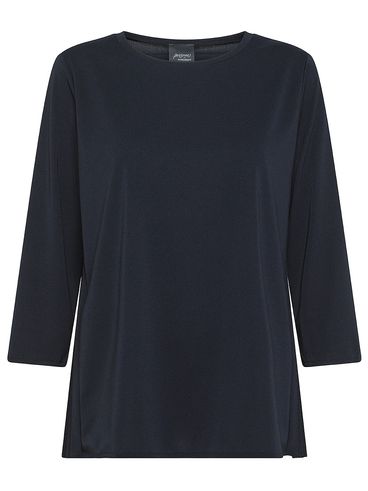 T-shirt Armonia in morbido jersey con pannello plissé