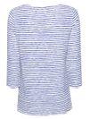 Striped T-shirt in viscose and linen