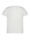 Cotton stretch T-shirt with print and bow