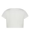 Short cut stretch cotton T-shirt