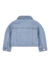 Giacca in denim con balza neonata