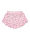 Cotton checkered shorts with frill