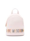 love moschino - Synthetic leather backpack with logo