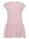 Cotton dress with striped pattern