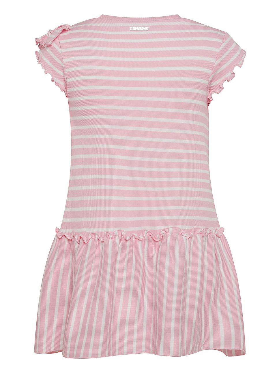 Cotton dress with striped pattern