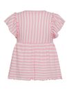 Flared Cotton Top with Striped Pattern